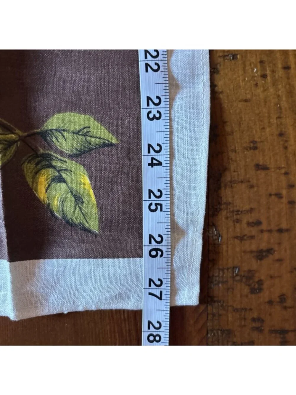 Vintage Belcrest 100% Linen Tea Towels Brown & Yellow 1960’s Set Of Two